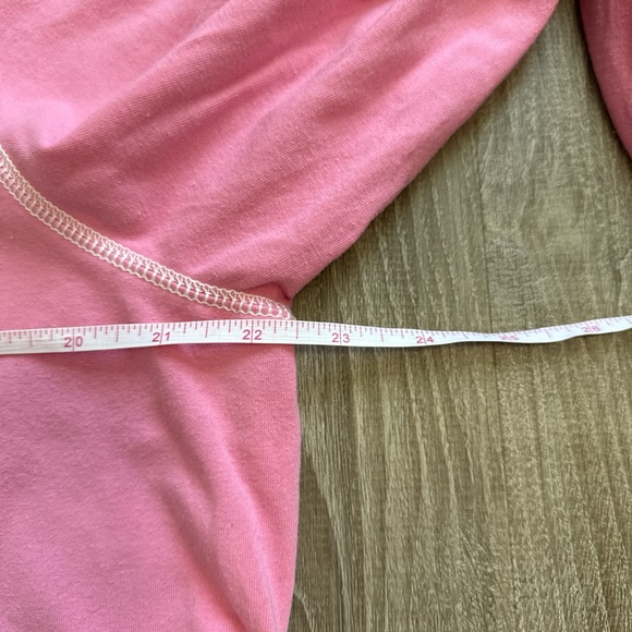 Denim & Company Cotton Pink Pajama Top With Snap Button Collared Size XL - Picture 9 of 11